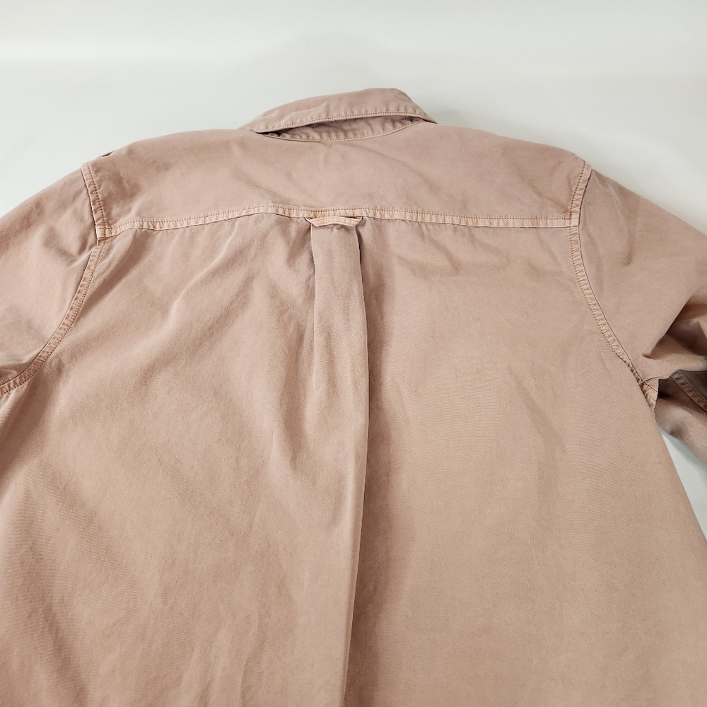 Banana Republic Shirt Womens L Dusty Rose Button Up Utility Soft Wash Casual - Picture 12 of 12